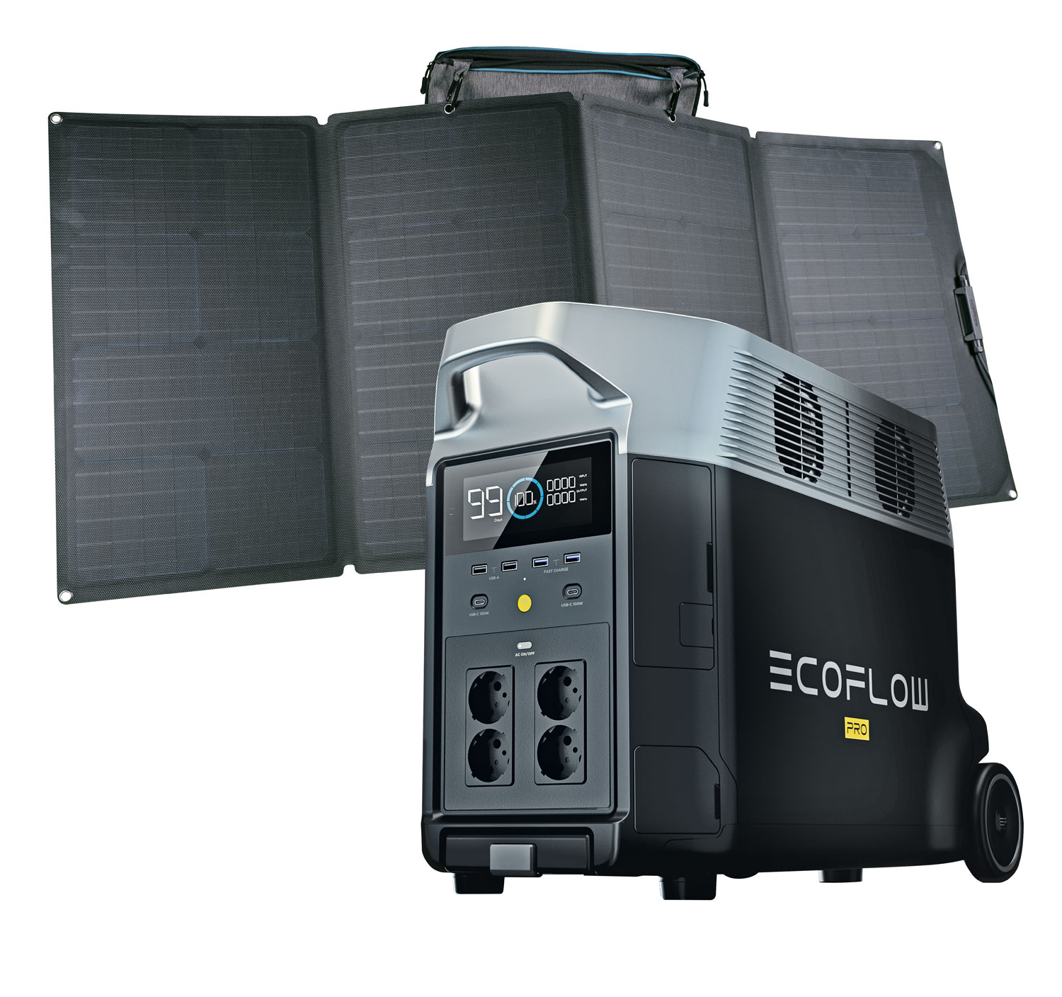 Ecoflow Delta Pro Powerstation Wh Mit Solarpanel W Ecoflow