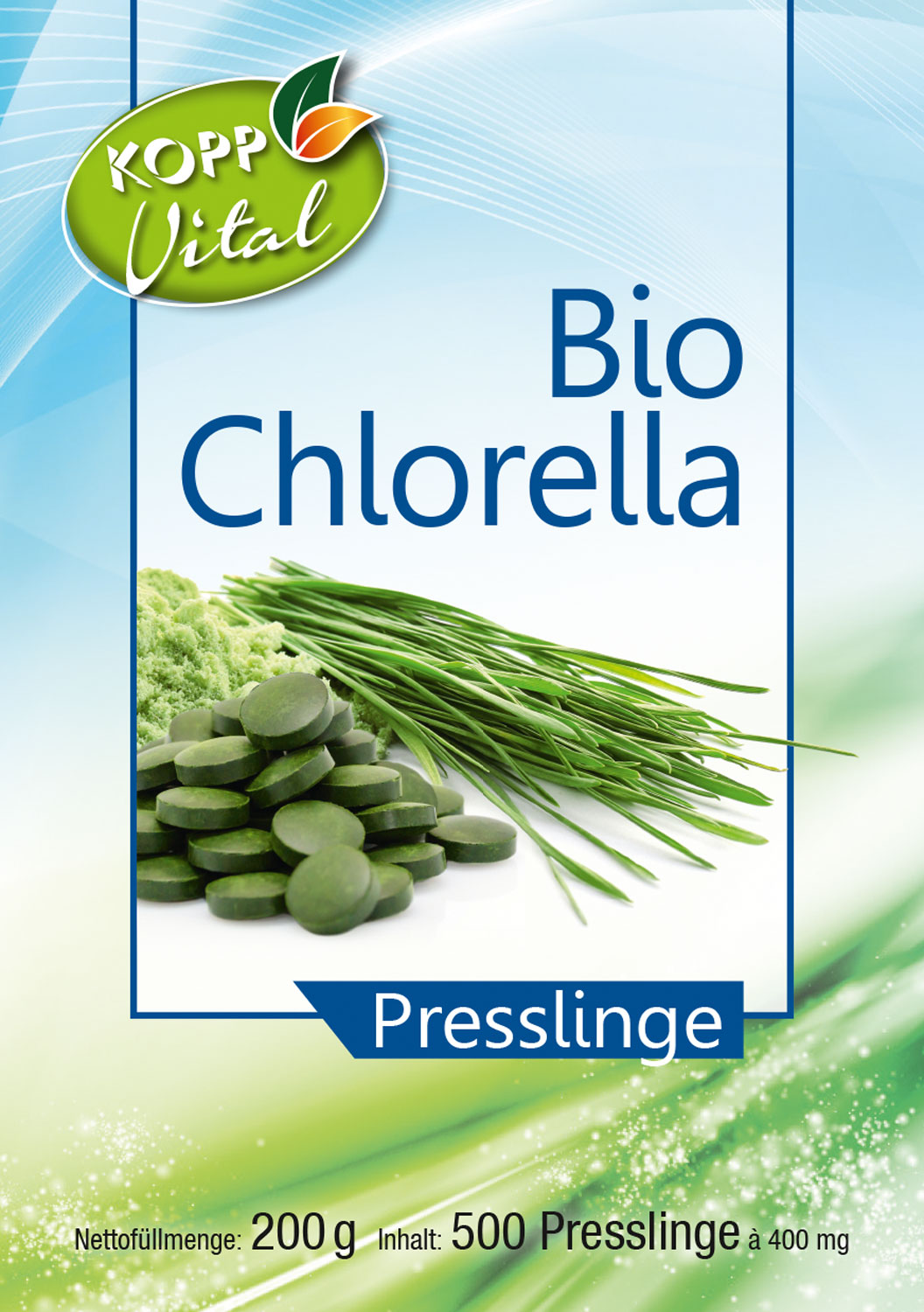 Kopp Vital   Bio-Chlorella / 500 Presslinge / vegan / Premium Bio-Qualitt / Swasseralge / kologische Aquakultur01