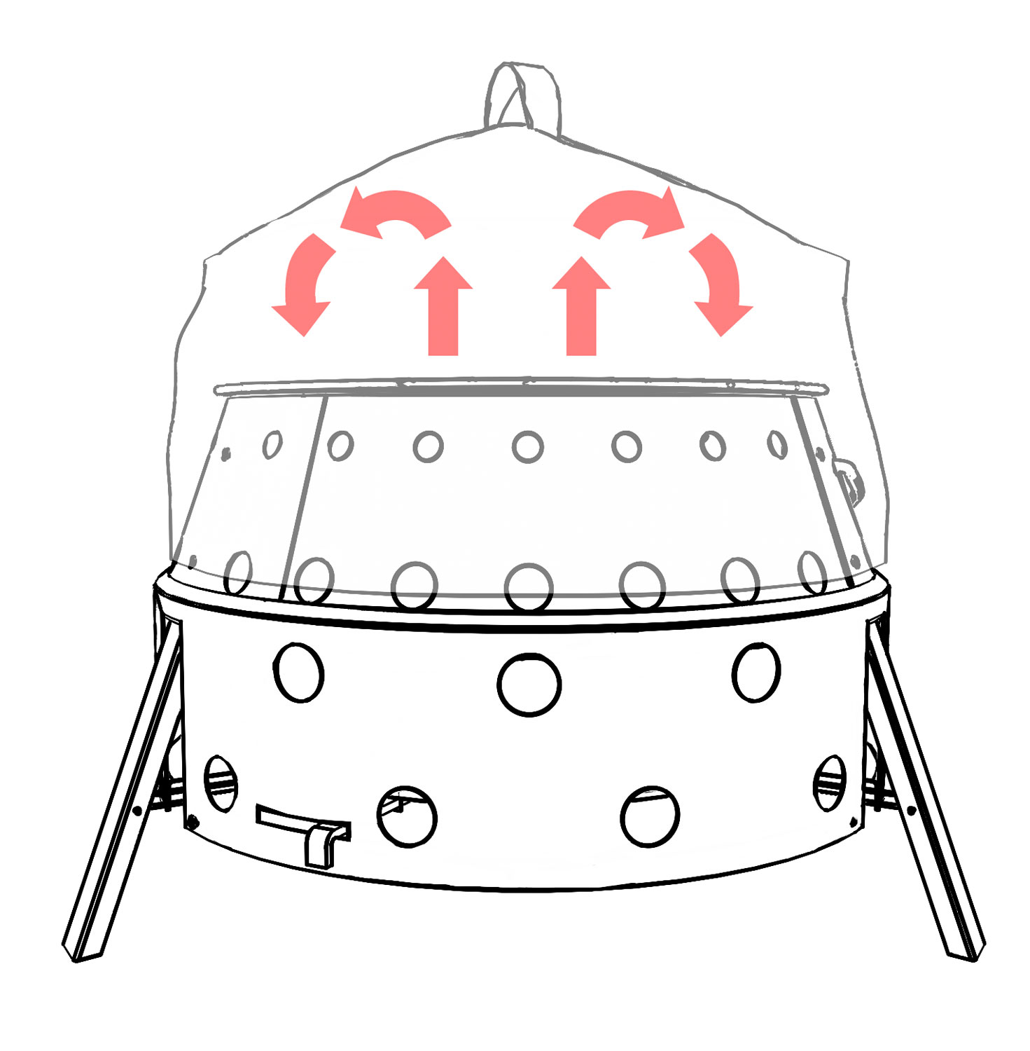 Petromax Atago / Feuertopf - Umluftkuppel02
