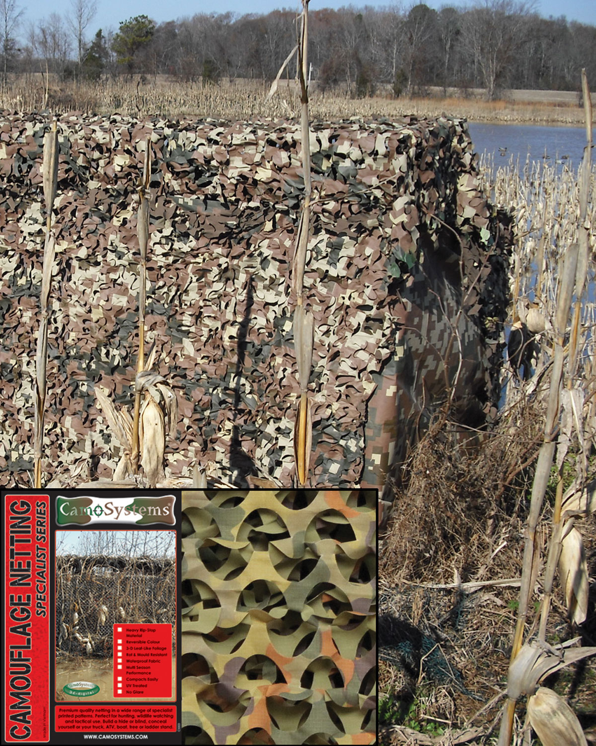 Tarnnetz Basic Light 2,2 x 3,0 m - flecktarn