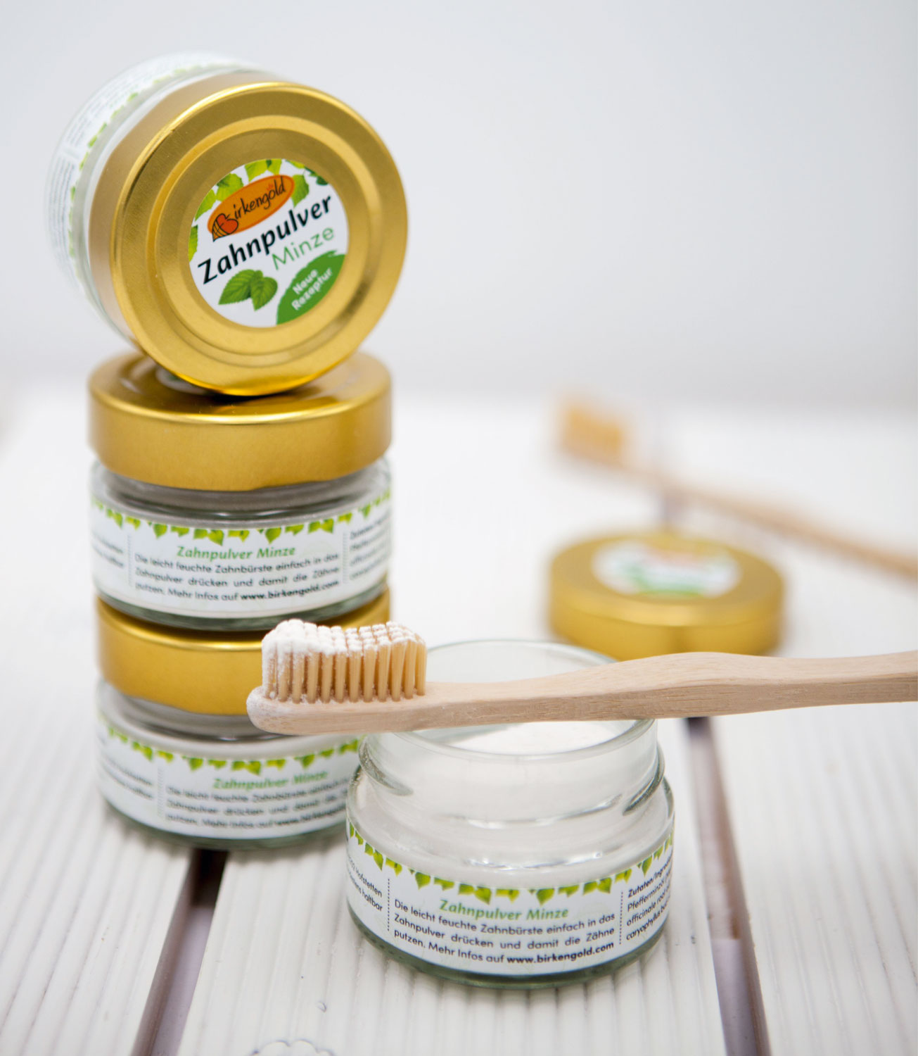 Birkengold ®  Zahnpulver Minze01
