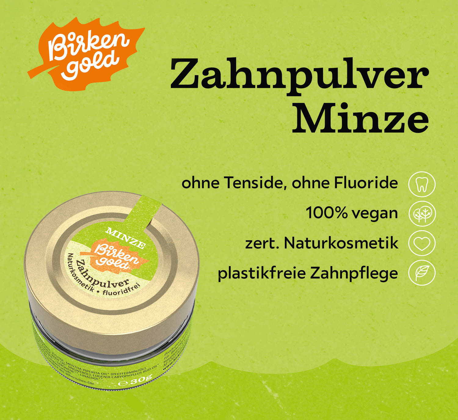 Birkengold &reg;  Zahnpulver Minze02