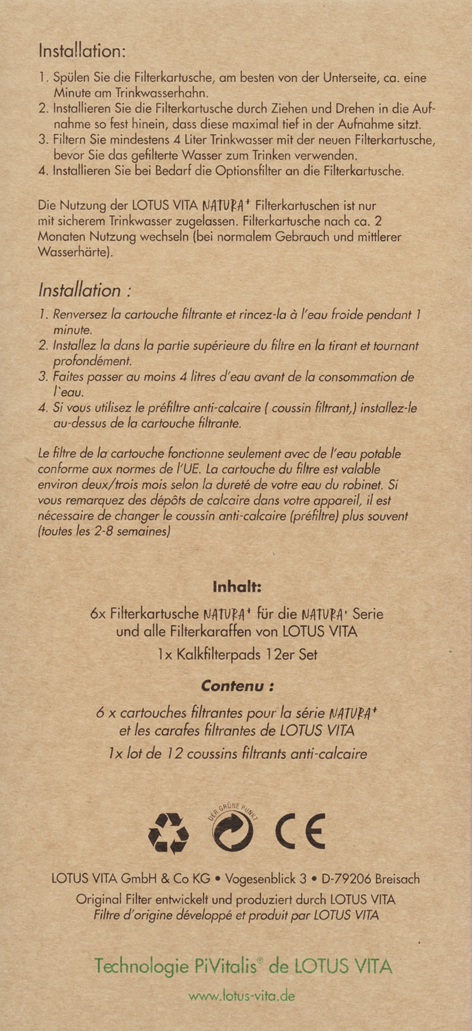 Jahrespaket Lotus One / Esprit / Enya, Kalk + Ersatzfilter02