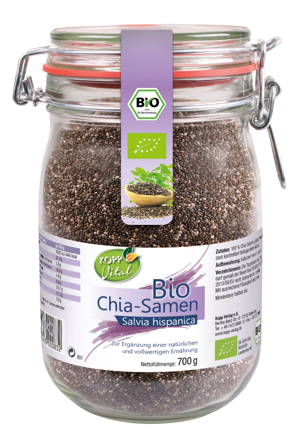 Kopp Vital   Bio Chia-Samen im Bgelglas - vegan