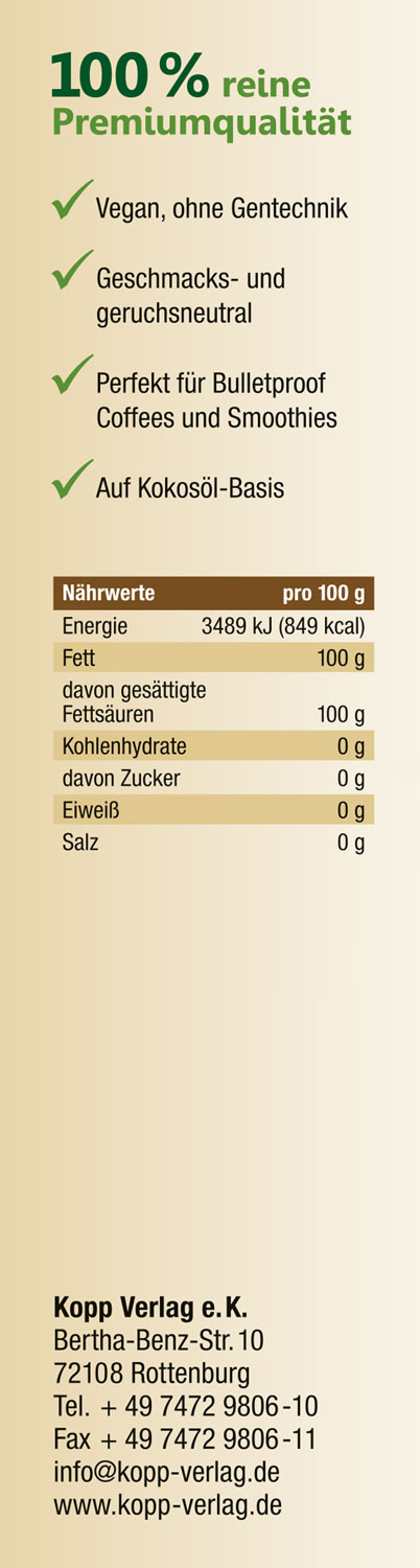 Kopp Vital   MCT-l - vegan 100-prozentige Reinheit / Premium Qualitt / geschmacksneutral / auf Kokoslbasis02