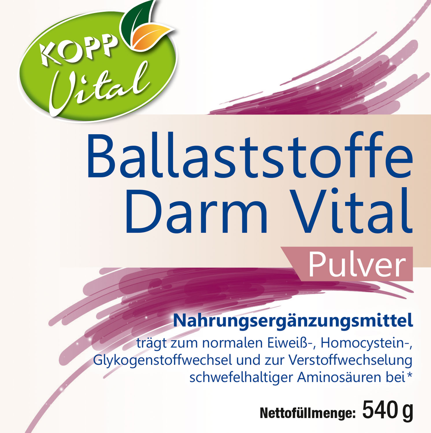 Kopp Vital Ballaststoffe Darm Vital Pulver vegan KOPP Vital
