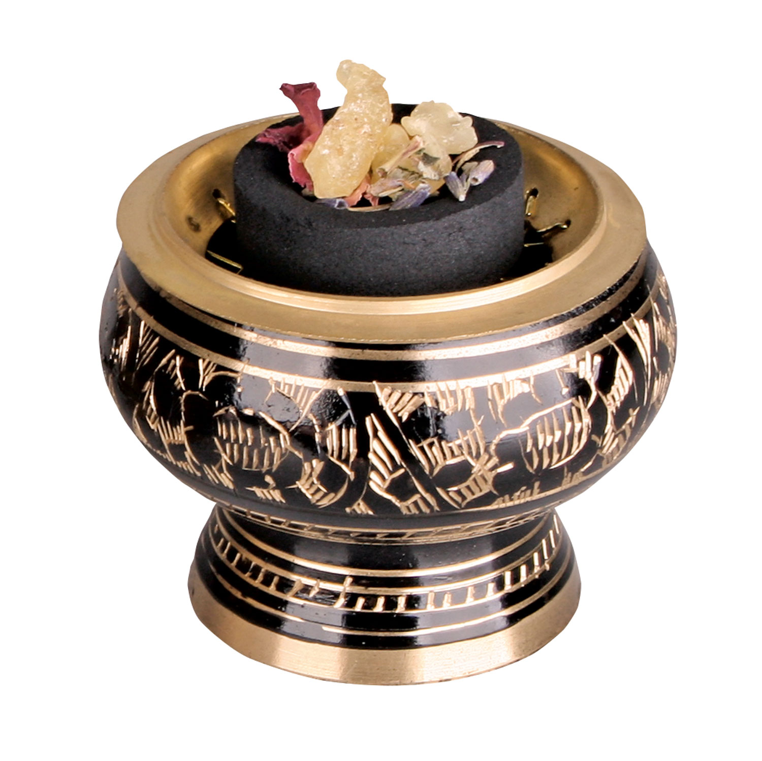  Ruchergef Messing mit Netzeinsatz 