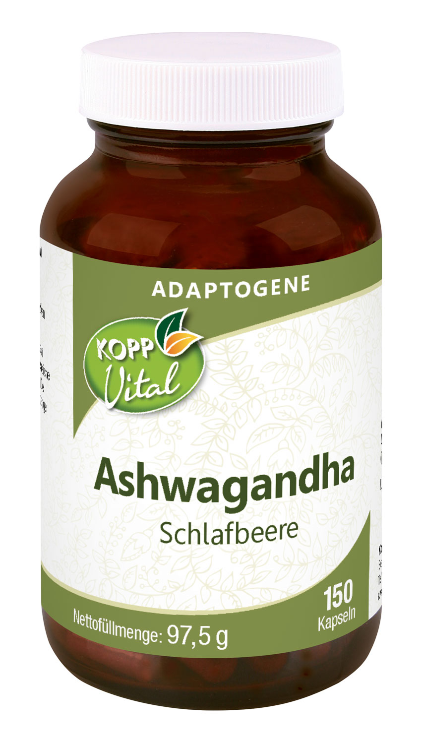 Kopp Vital   Adaptogen Ashwagandha (Schlafbeere) / 500 mg / 150 Kapseln