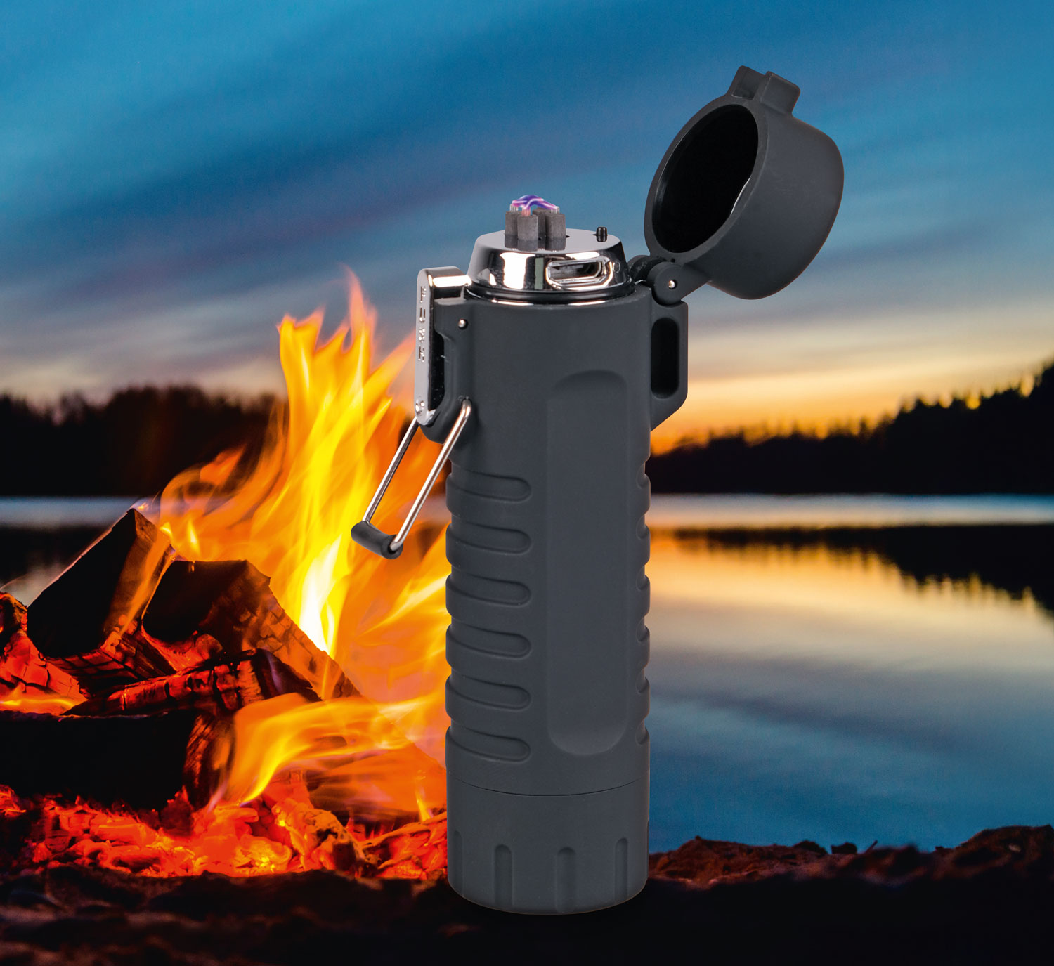 Outdoor-Lichtbogenanznder mit Taschenlampe - Wie neu