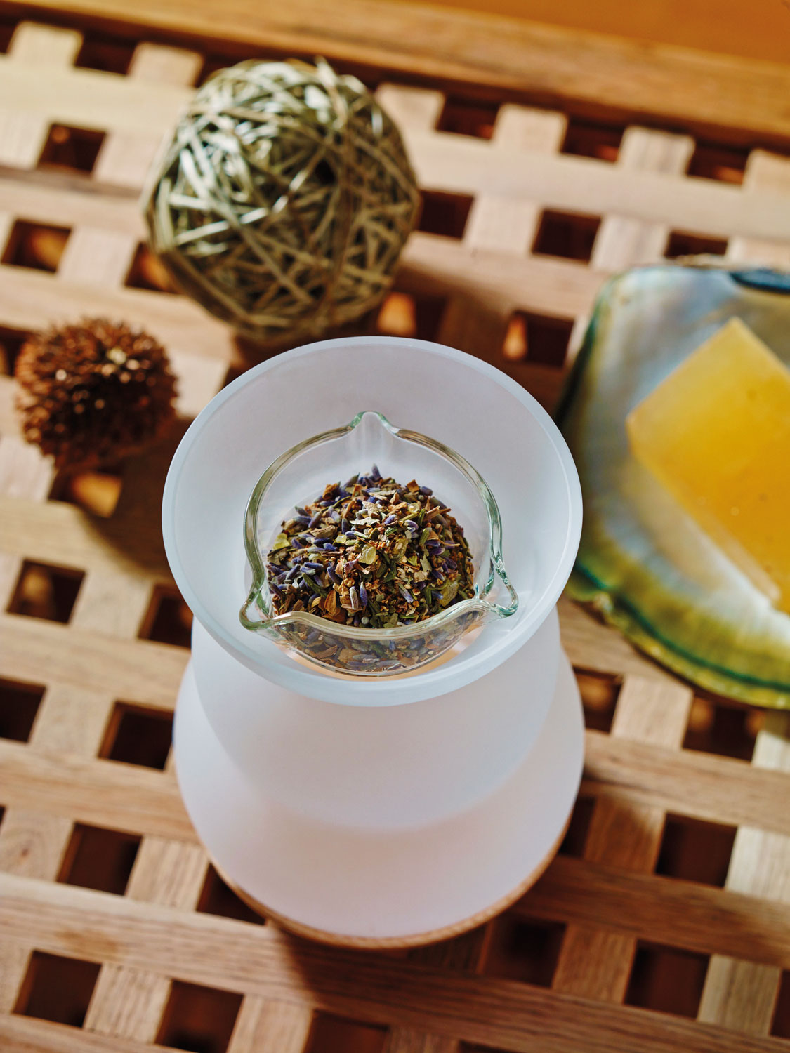 Aroma-Duftlampe Lucerna mit Blume des Lebens03