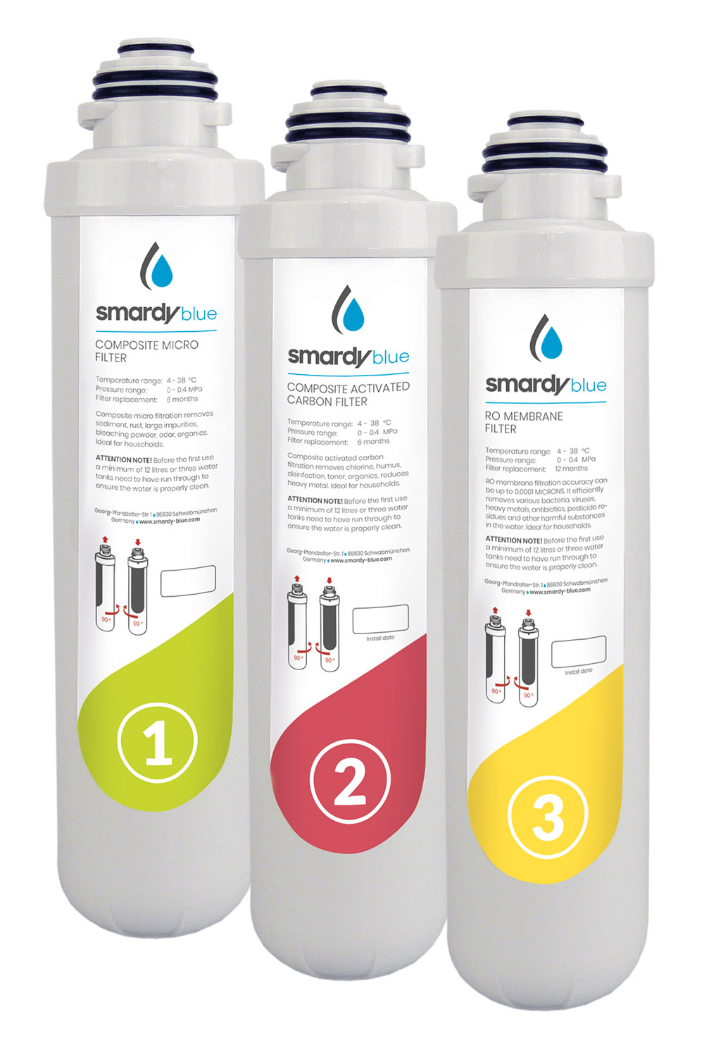 Ersatzfilter Set 2 fr Smardy Wasserbar