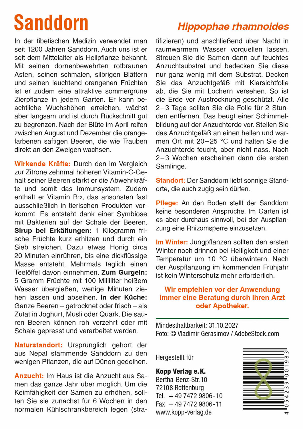 Sanddorn - Mein Heilpflanzengarten01