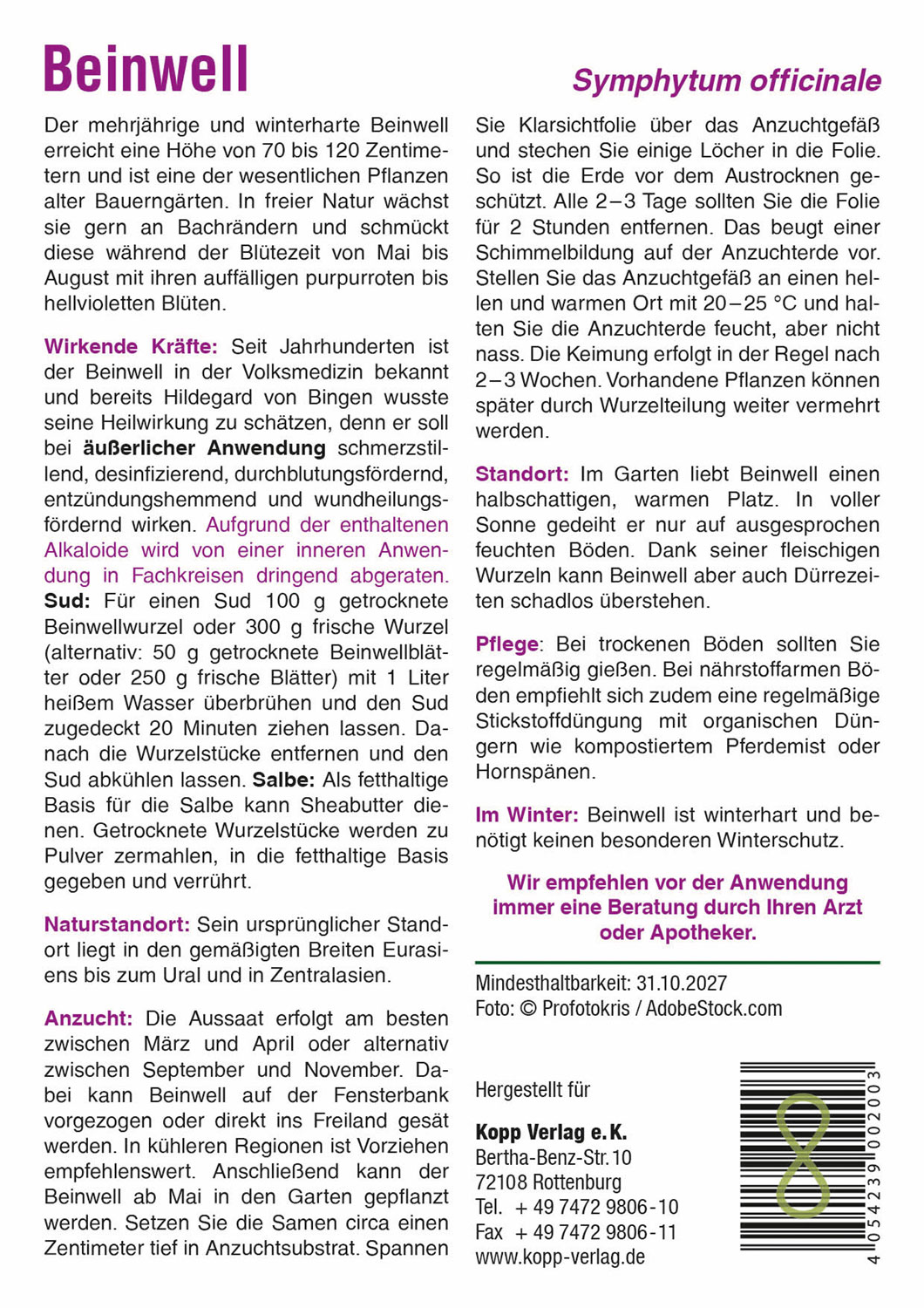 Beinwell - Mein Heilpflanzengarten01