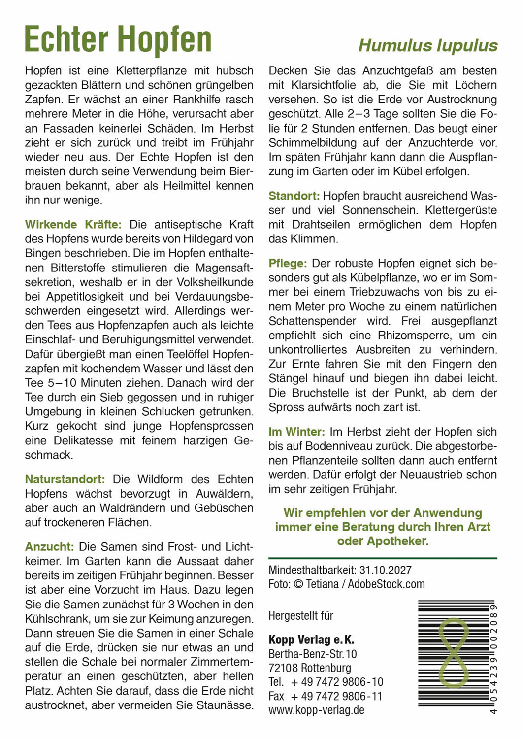 Echter Hopfen - Mein Heilpflanzengarten01