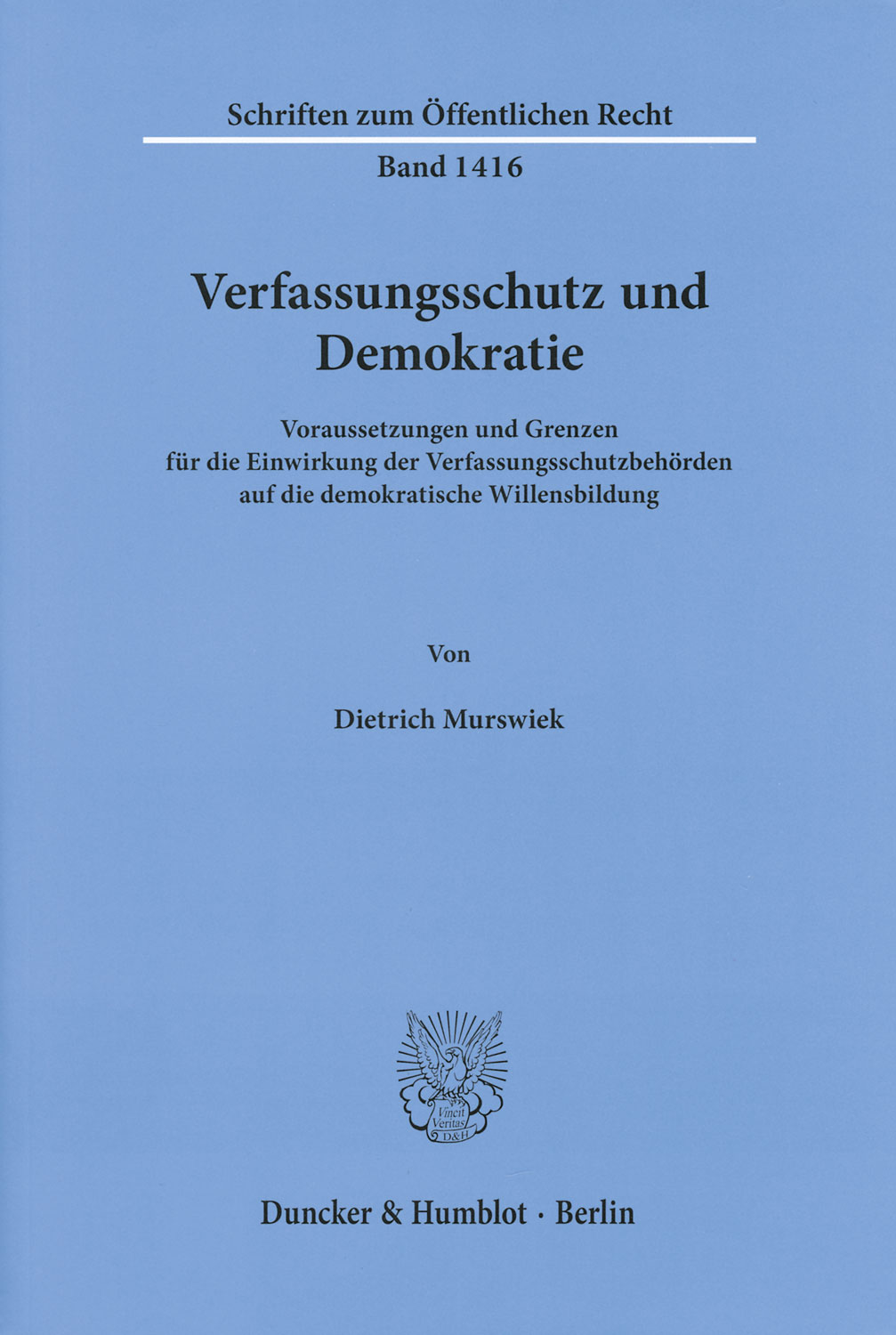 Verfassungsschutz und Demokratie - Mngelartikel