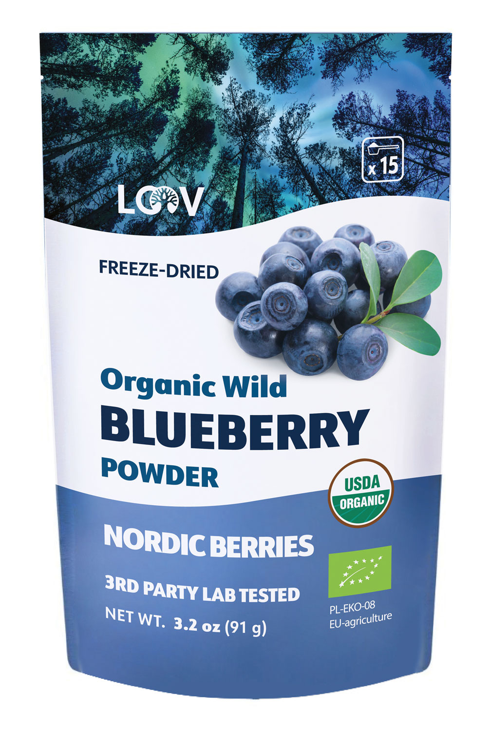 LOOV Bio-Wildheidelbeerpulver