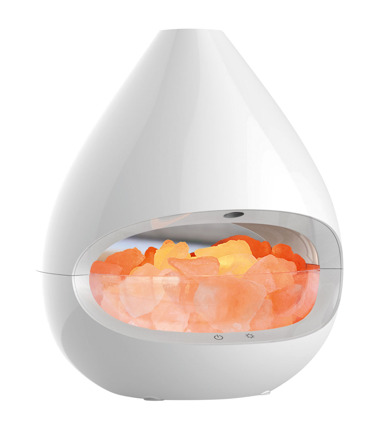 Aroma-Diffuser mit Salzkristall-Leuchte, Luftbefeuchter und Ionisator/ fr therische le
