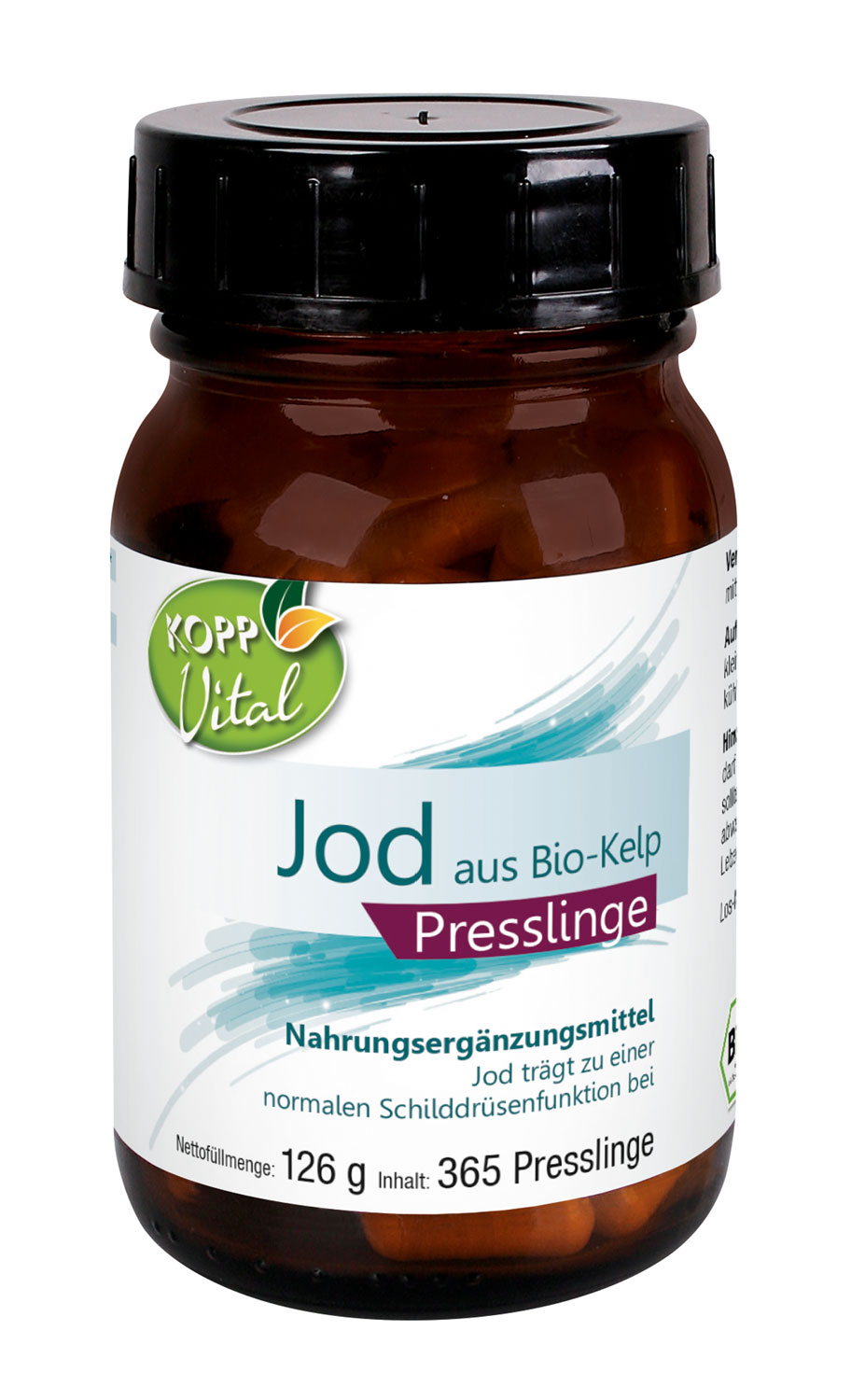 Kopp Vital   Jod aus Bio-Kelp / 150 g / 365 Presslinge