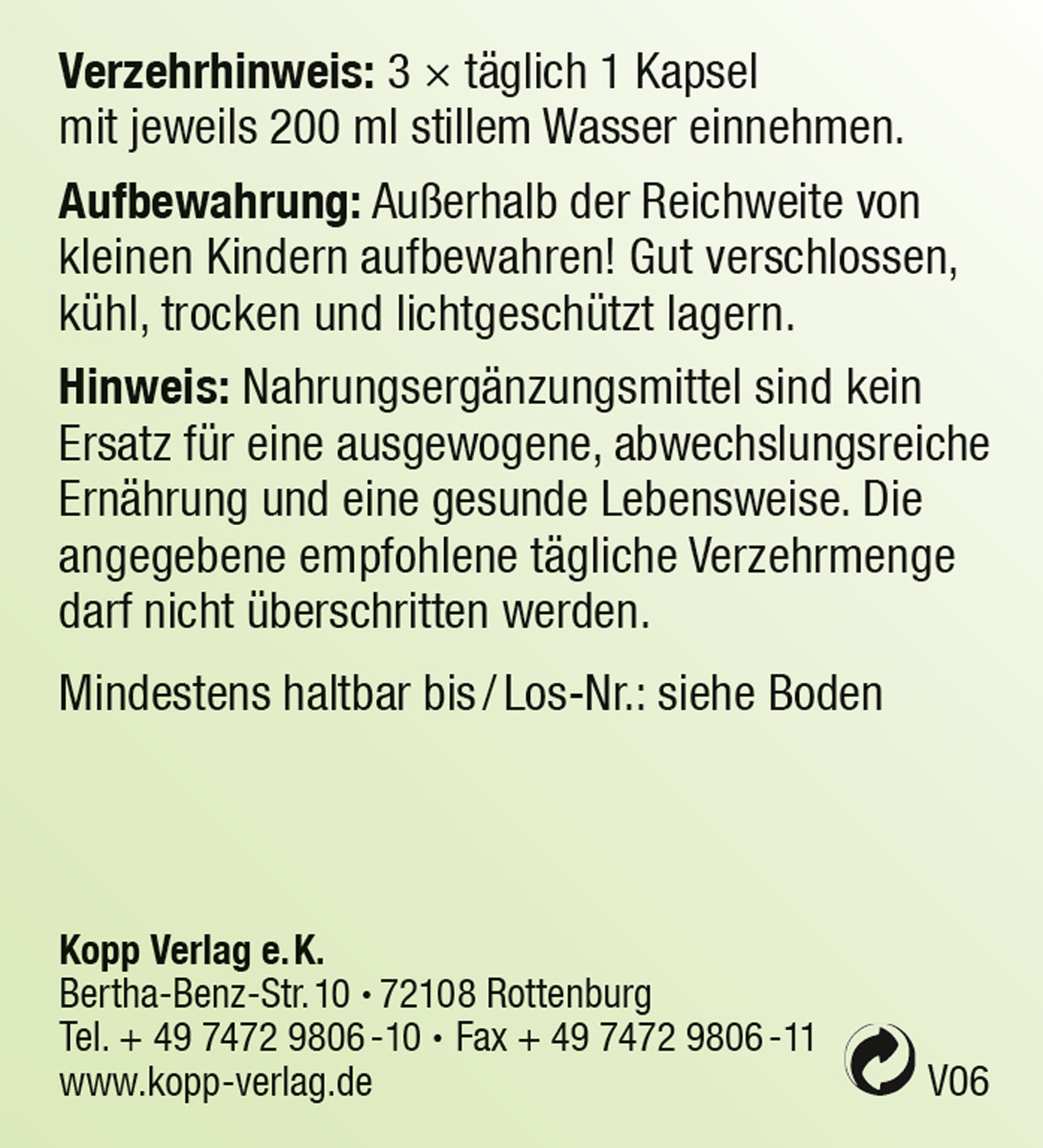 Kopp Vital   Bio-Gerstengras / 500 mg / 120 Kapseln03