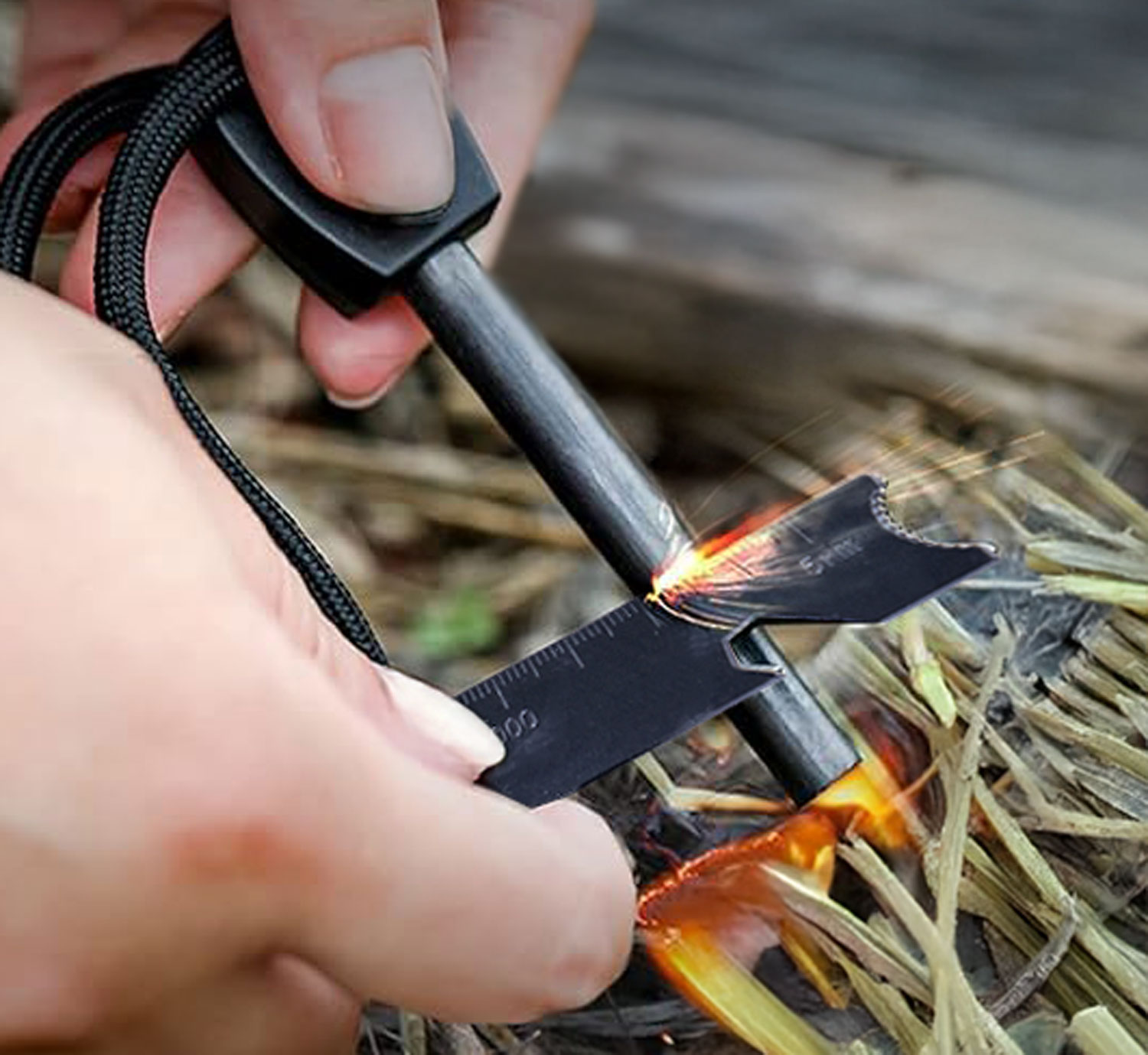 Premium Feuerstahl / 3000C Funken / Outdoor Survival / Notfallausrstung / Wetterfest / 20.000 Zndungen / Kompakt