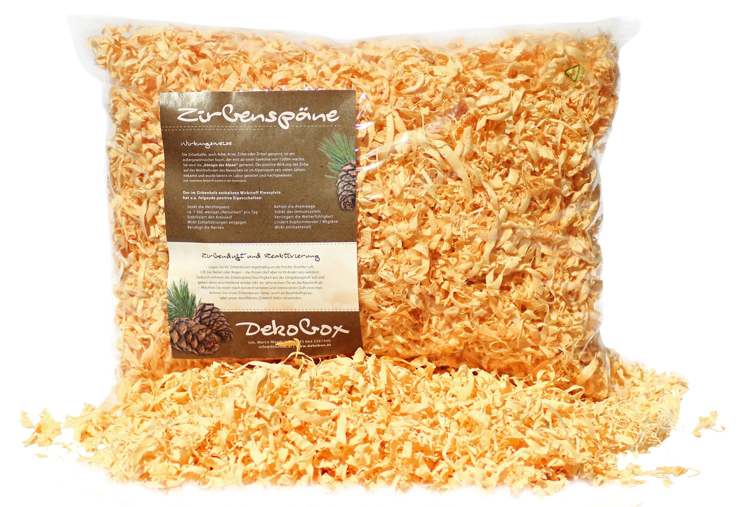 Zillertaler handgedrechselte Zirbenspne - Nachfllpack