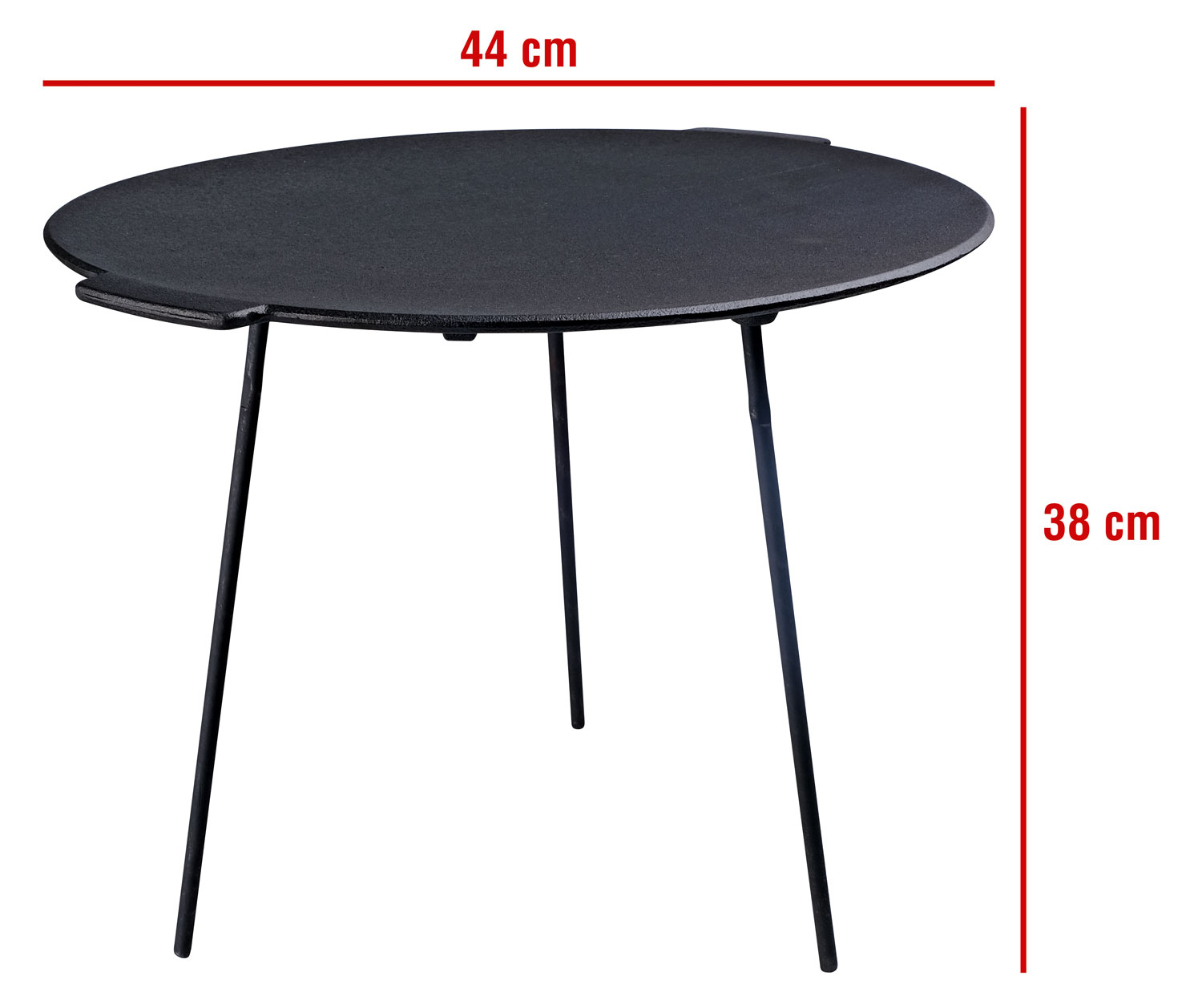 Outdoor-Grillplatte mit drei Beinen - Wie neu01