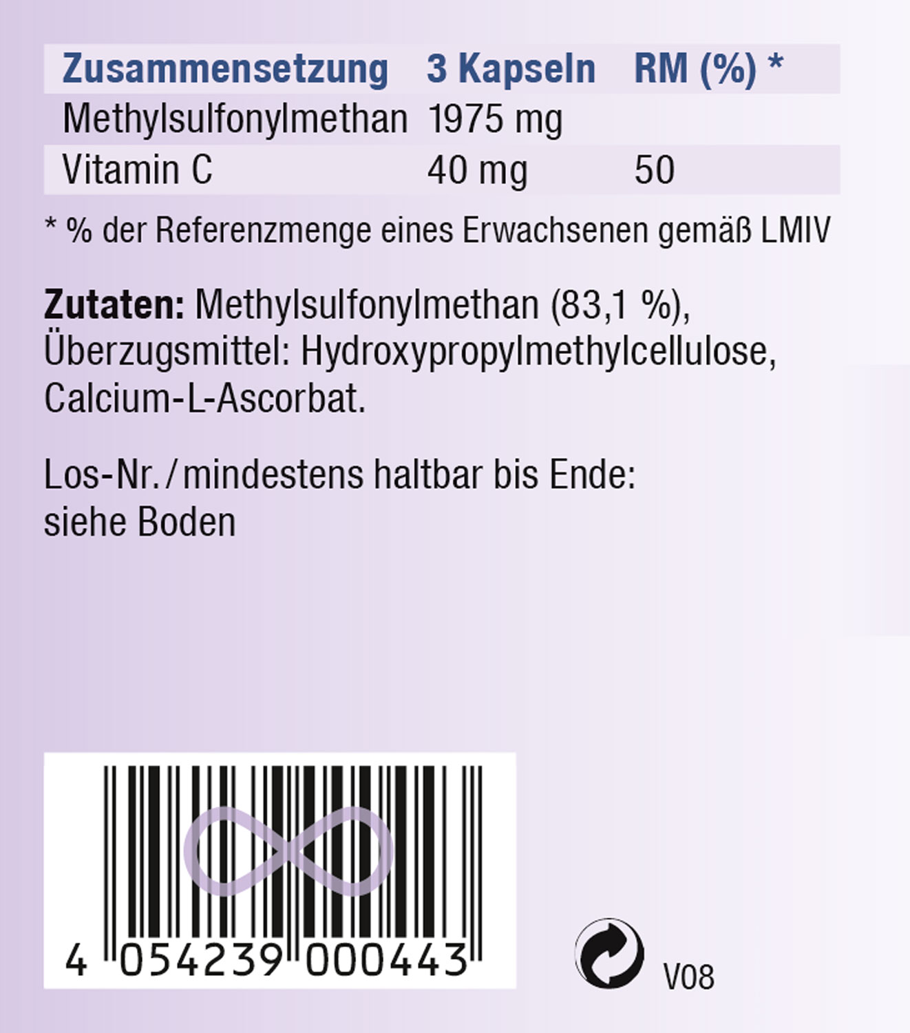 Kopp Vital   MSM / 658 mg /120 Kapseln02