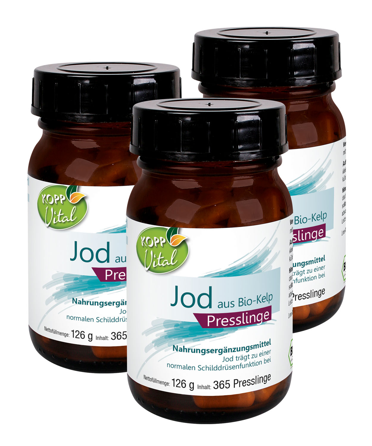 Kopp Vital   Jod aus Bio-Kelp / 150 g / 365 Presslinge