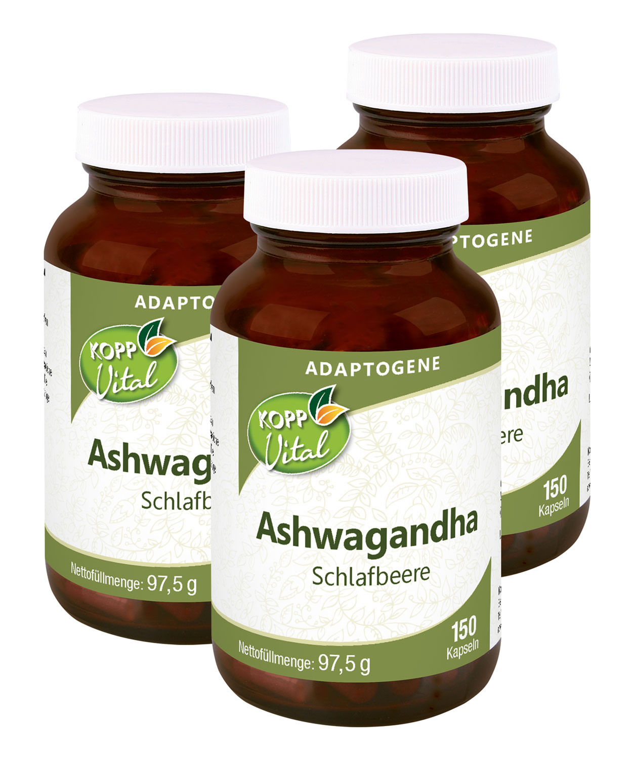 Kopp Vital   Adaptogen Ashwagandha (Schlafbeere) / 500 mg / 150 Kapseln