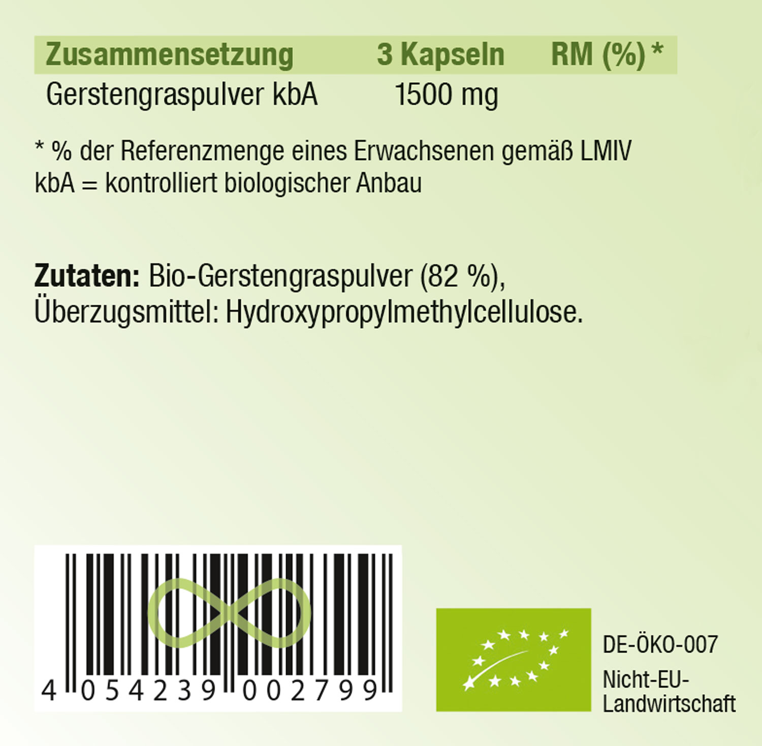 Kopp Vital   Bio-Gerstengras / 500 mg / 120 Kapseln02