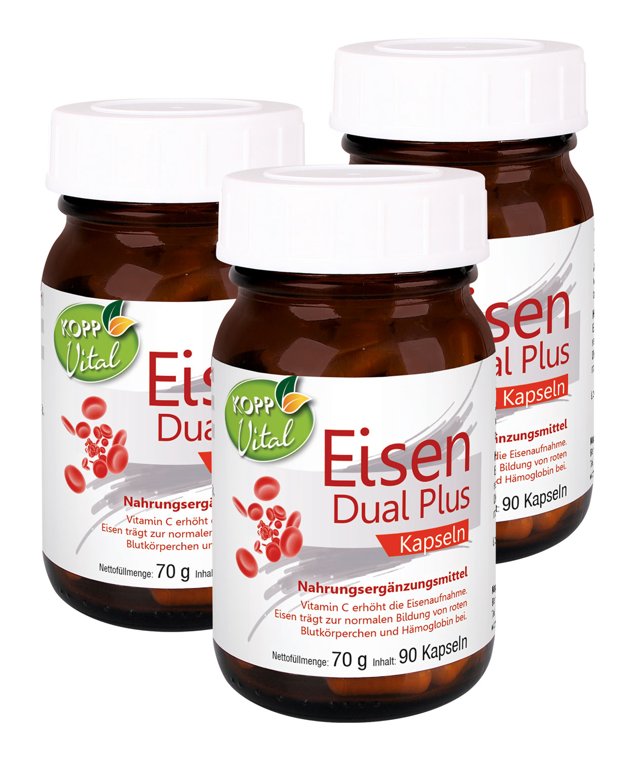 Kopp Vital   Eisen Dual Plus / 13 mg / 90 Kapseln