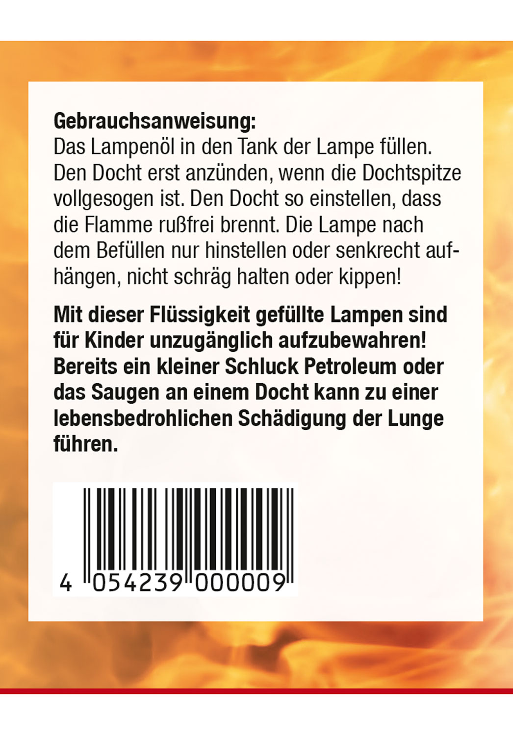 Autark Lampenl / 100-prozentige Reinheit / Premium Qualitt / 1 Liter / auch im 12er Karton / hochwertiges Paraffinl03