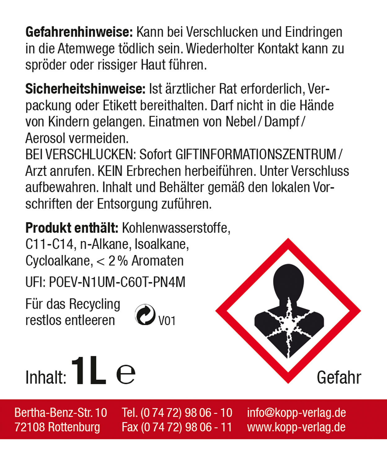 Autark Lampenl / 100-prozentige Reinheit / Premium Qualitt / 1 Liter / auch im 12er Karton / hochwertiges Paraffinl04