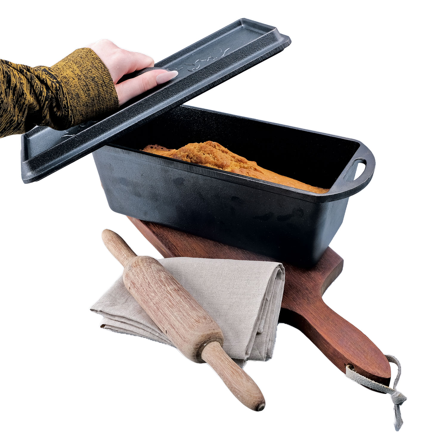 Dutch Oven Kastenform aus Gusseisen inkl. Deckel - Fr Bastler03