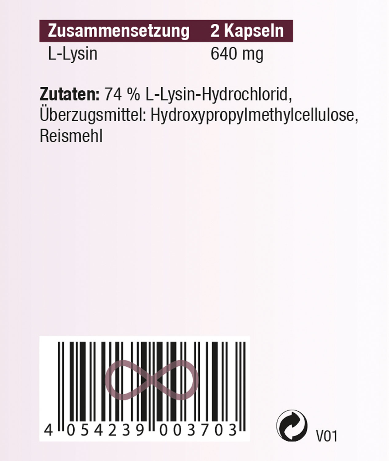 Kopp Vital   L-Lysin / 320 mg / 180 Kapseln02