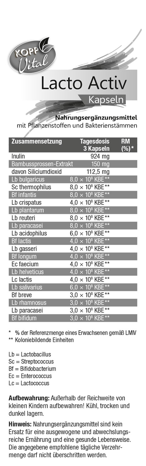 Kopp Vital   Lacto Activ / 90 Kapseln04