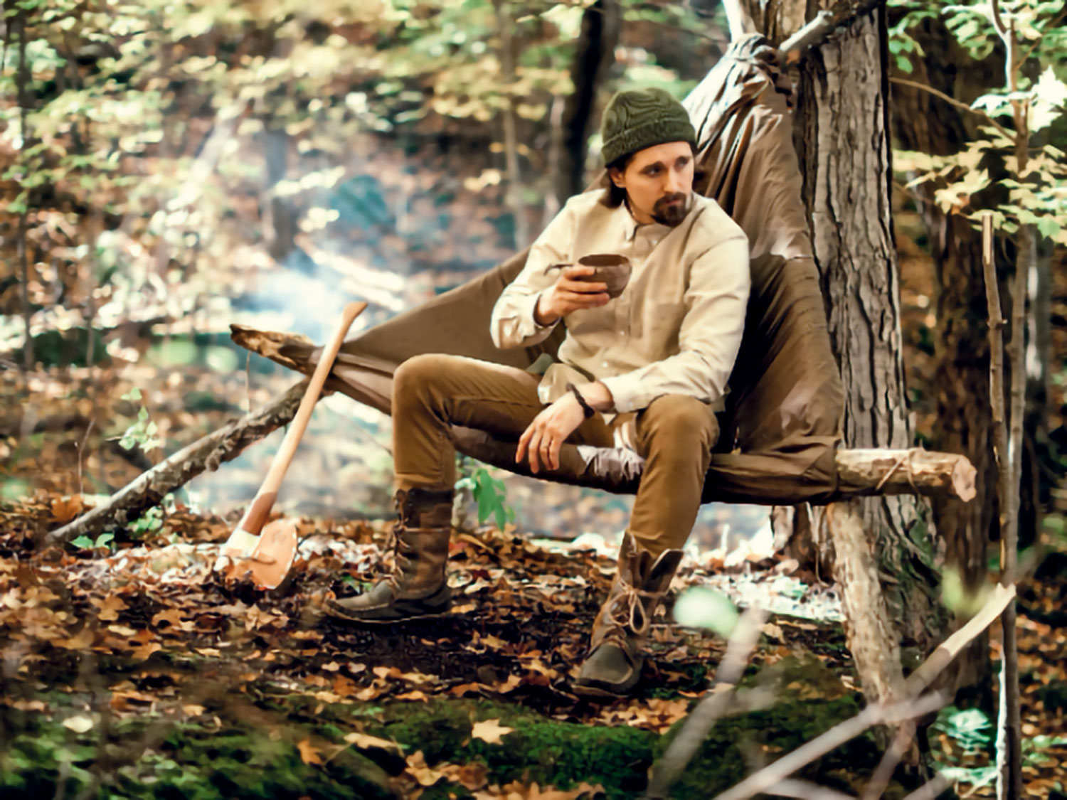 Bushcraft Spain Oilskin Tarp06