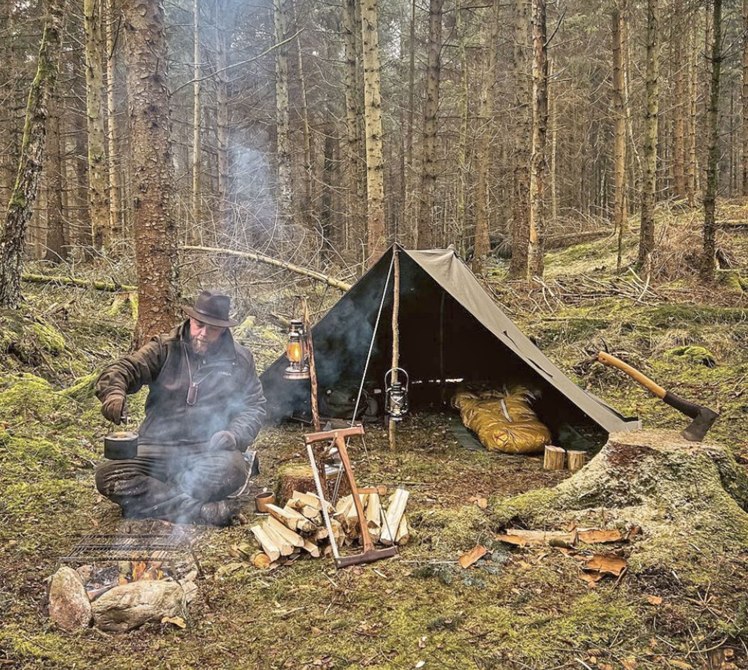 Bushcraft Spain Oilskin Tarp08