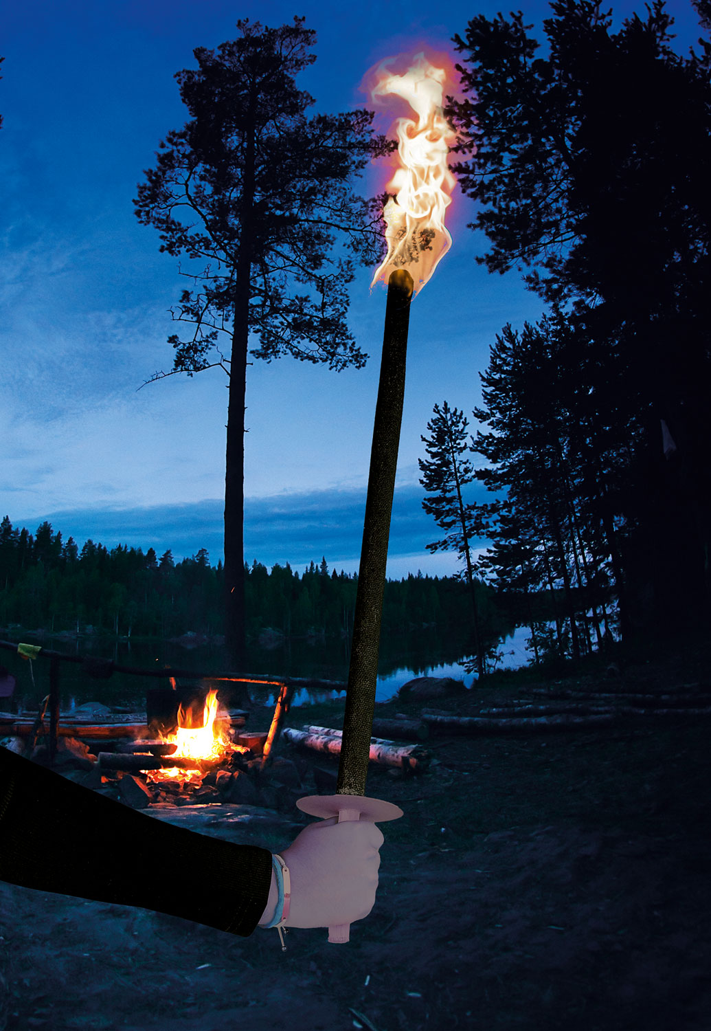 Wachsfackeln mit Handschutz03