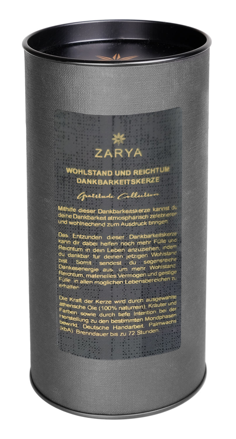 Dankbarkeitskerze Wohlstand & Reichtum02