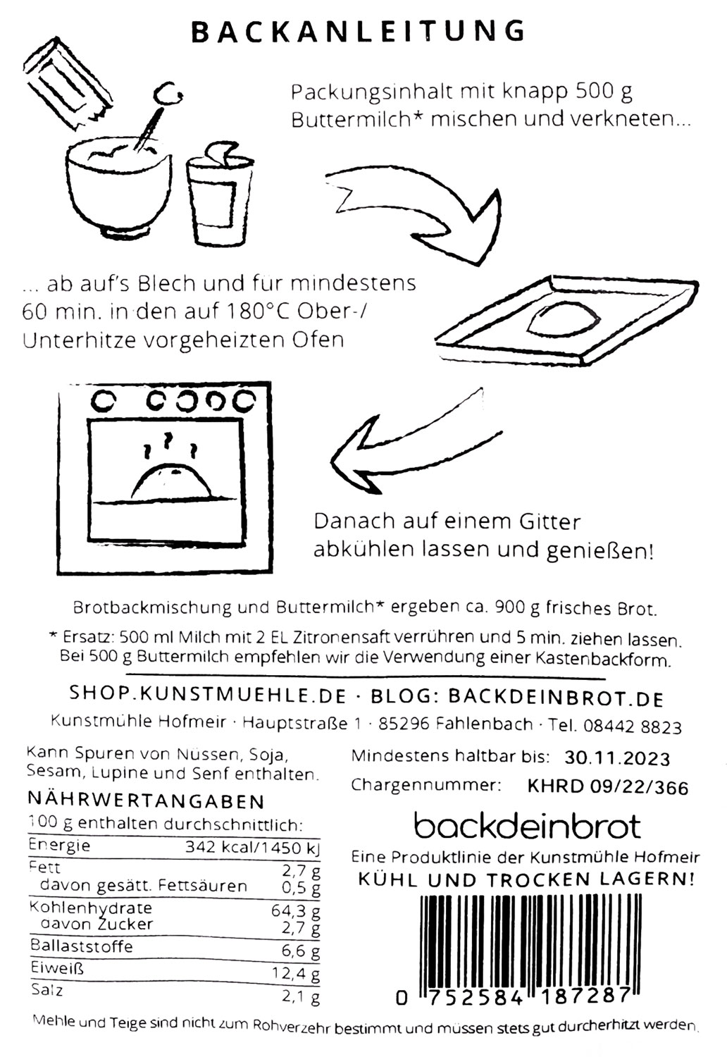 Brotbackmischung Rustikales Dinkelbrot Bio01