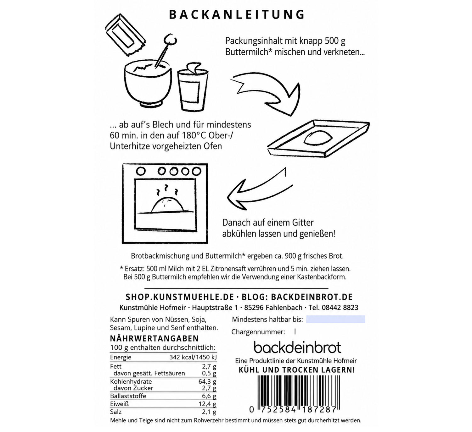Brotbackmischung Rustikales Dinkelbrot Bio02