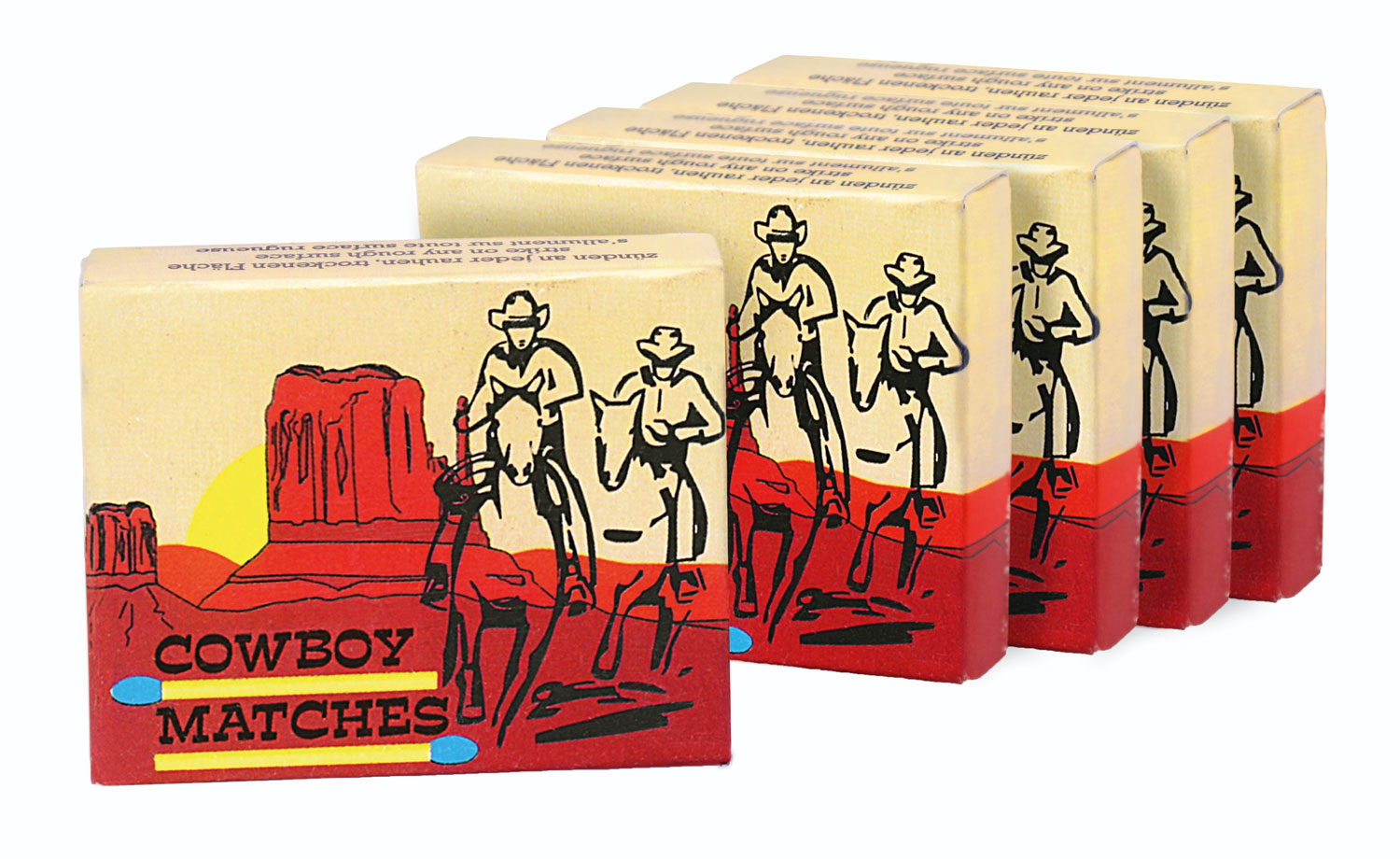 5er-Pack berallanznder Cowboy-Matches