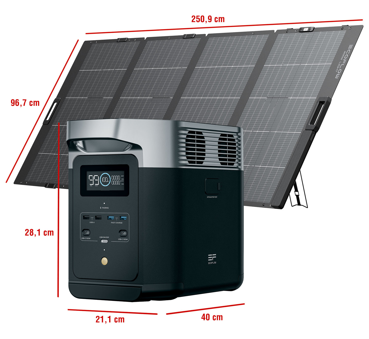 EcoFlow DELTA 2 Powerstation 1024 Wh mit Solarpanel 400 W01