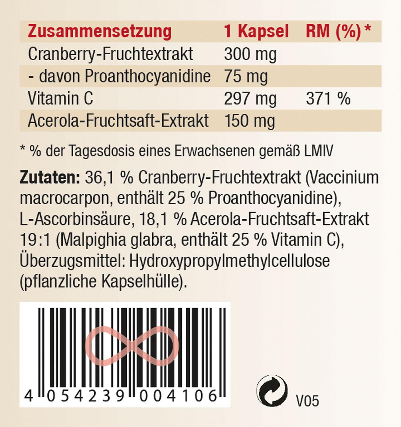 Kopp Vital   Cranberry-Acerola / 90 Kapseln02