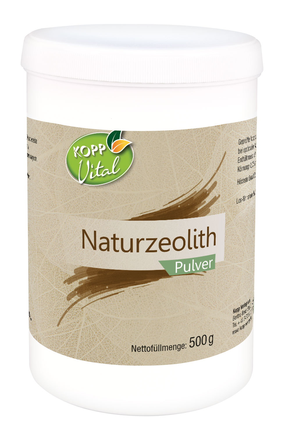 Kopp Vital   Naturzeolith Pulver / 86 % Klinoptilolith / Krnung: < 0,05 mm / Hchste Qualitt