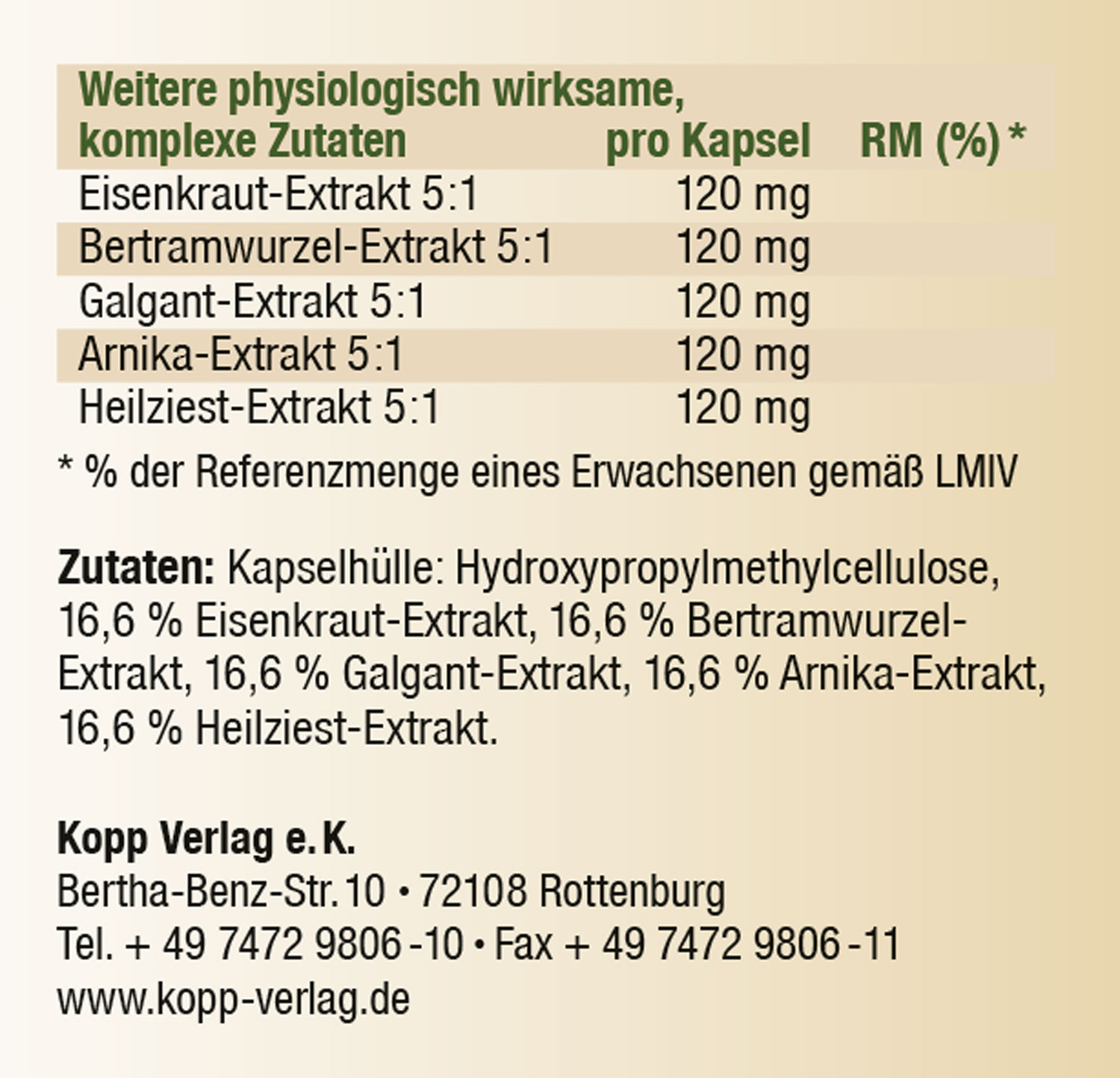 Kopp Vital   Hildegards Favoriten / 30 Kapseln03