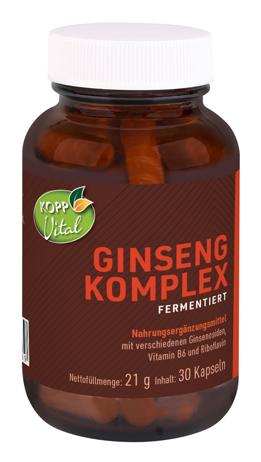 Kopp Vital   Ginsengkomplex fermentiert / 30 Kapseln / 4 Ginsengsorten als Extrakte nicht nur Pulver