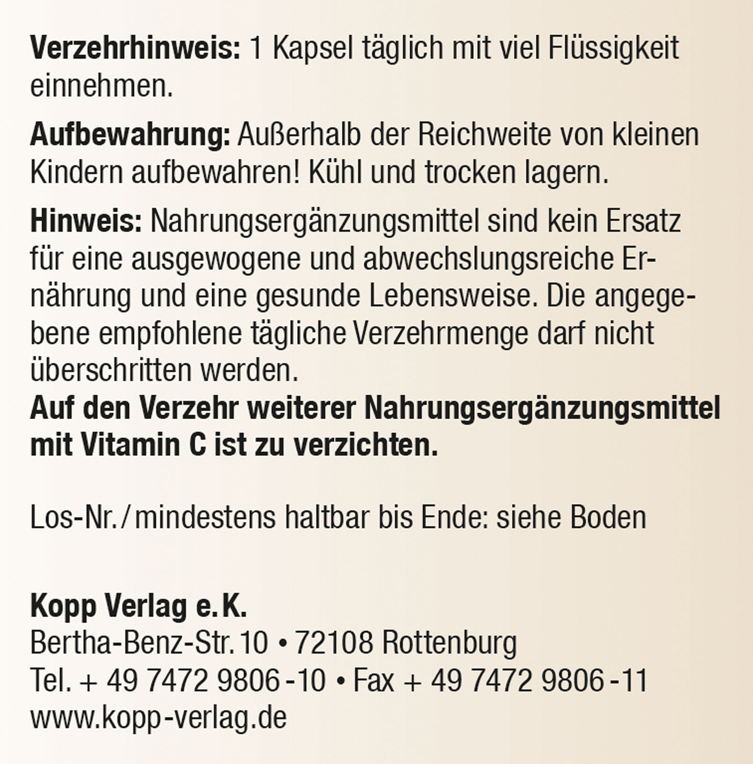 Kopp Vital   Cranberry-Acerola / 90 Kapseln03