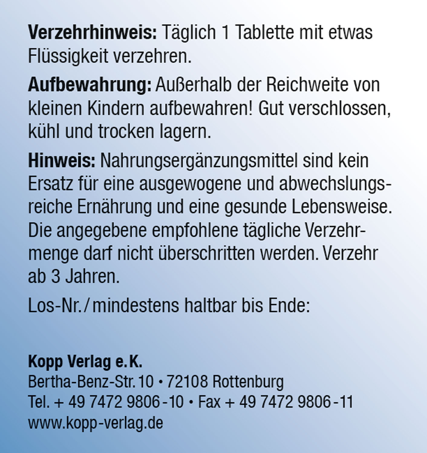 Kopp Vital   Bor / 3 mg / 365 Tabletten02